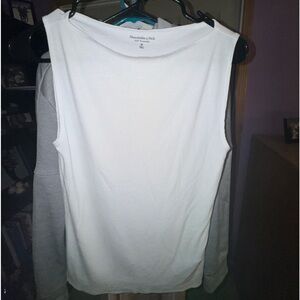 Abercrombie white cowl neck tank